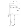 MODUL'MIX mitigeur électronique pile h300 s250 bec fixe ou orientable (réf. 75177)