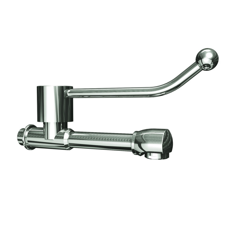 Robinet mécanique monotrou mural à bec fixe s160 mm