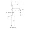 MODUL'MIX mitigeur hospitalier cartouche EP h200 s250 bec fixe ou orientable