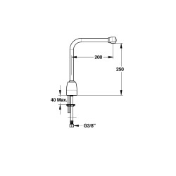 Rejet sur plage à bec tube orientable démontable s200 mm h250 mm