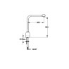 Rejet sur plage à bec tube orientable démontable s200 mm h250 mm