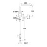 Rejet électronique à pile à bec fixe démontable s200 mm h200 mm