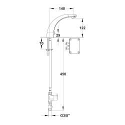 Rejet électronique secteur à bec fixe s146 mm h124 mm