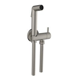 Minikit douchette ronde à gâchette gris acier