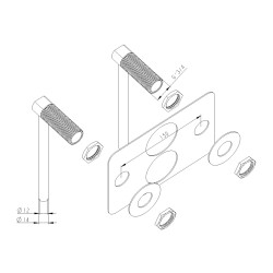 Kit de fixation ea150 raccords à braser tubes cuivre sans rebouclage G3/4"