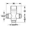 Régulateur thermostatique M G 3/4''