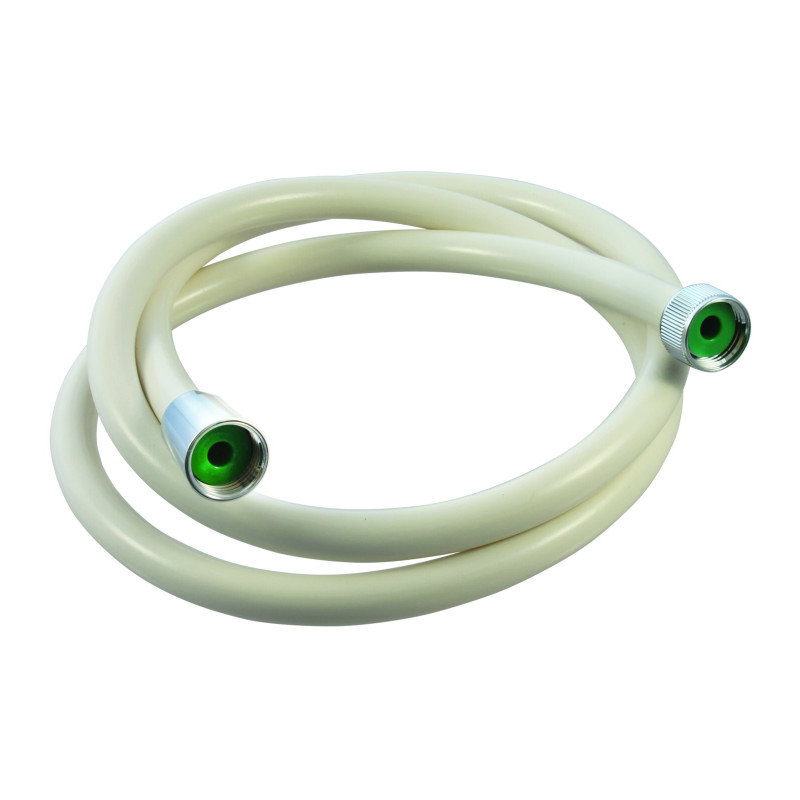 Flexible de douche pvc blanc 1500 mm G1/2''