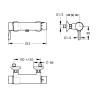MASTERMIX mitigeur thermostatique douche manette bas Butée 38°C - Logement