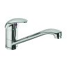 Mitigeur d'évier bec orientable lisse - h140 manette pleine NF