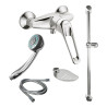 Kit de douche avec douchette, flexible Lg 1500 mm, barre et porte-savon (réf. 75549)