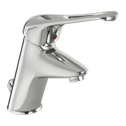 Mitigeur de lavabo bec fixe h 78,5 mm manette ajourée avec vidage
