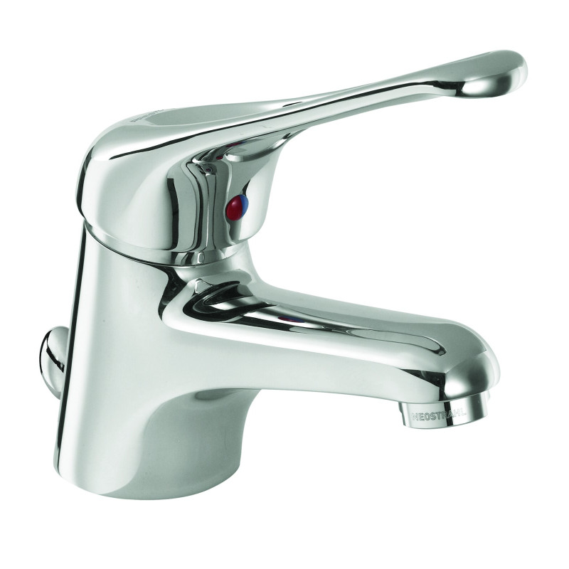 Mitigeur de lavabo bec fixe h 53,5 mm manette ajourée avec vidage