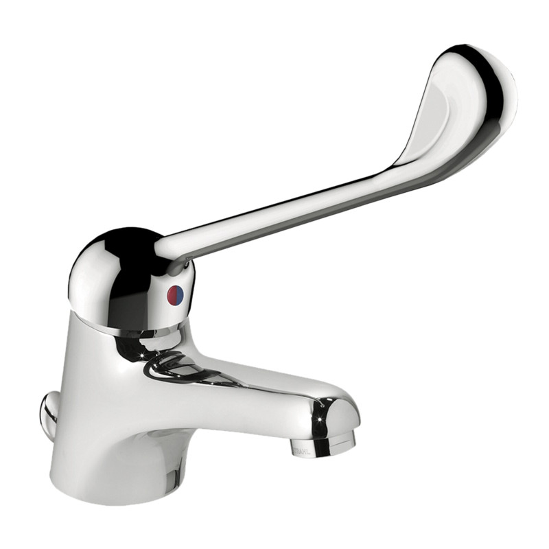 Mitigeur de lavabo bec fixe h 53,5 mm commande coude avec vidage