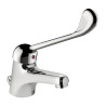 Mitigeur de lavabo bec fixe h 53,5 mm commande coude avec vidage