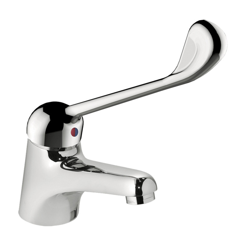 Mitigeur de lavabo bec fixe h 53,5 mm commande coude sans vidage