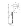 Mitigeur de lavabo bec fixe h 92 mm manette fine cartouche C3 sans vidage