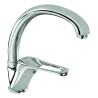 Mitigeur d'évier à bec orientable haut h 215 mm - manette ajourée