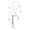 Mitigeur thermostatique d'évier sans vidage - h224 mm