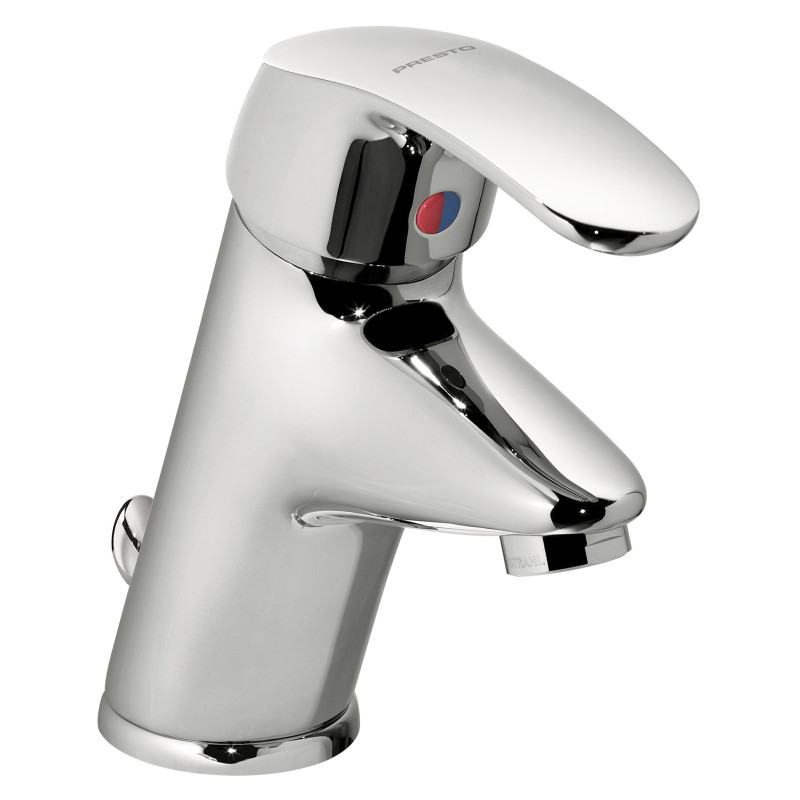 Mitigeur de lavabo à bec fixe NF h 78,5 avec manette pleine et vidage
