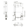 Mitigeur évier h 252 mm s 170 mm c3 avec vidage