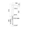 Mitigeur évier h 252 mm s 170 mm c3 sans vidage