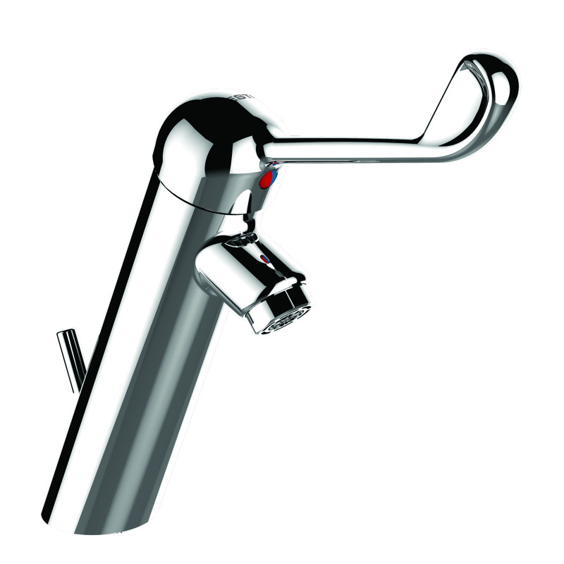 HOPTIM' - Mitigeur lavabo CØ35 h100 mm s108 mm - commande au coude - avec vidage