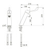 HOPTIM' - Mitigeur lavabo CØ35 h100 mm s108 mm - commande au coude - sans vidage