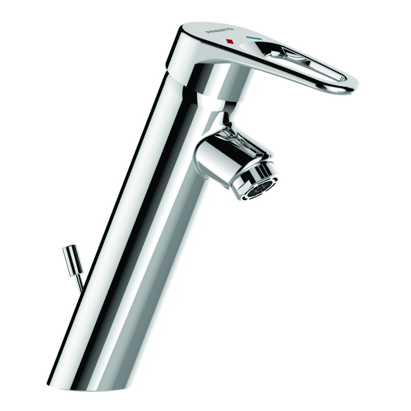 HOPTIM' - Mitigeur lavabo CØ35 h100 mm s108 mm - manette ajourée - avec vidage