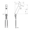 HOPTIM' - Mitigeur lavabo CØ35 h100 mm s 108 mm - manette pleine - sans vidage
