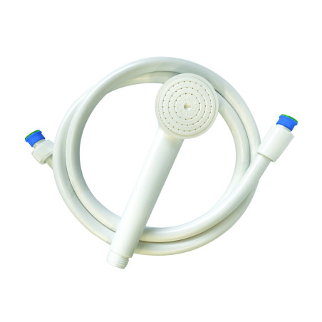 Kit jetable douchette et flexible anneau bleu (x25)