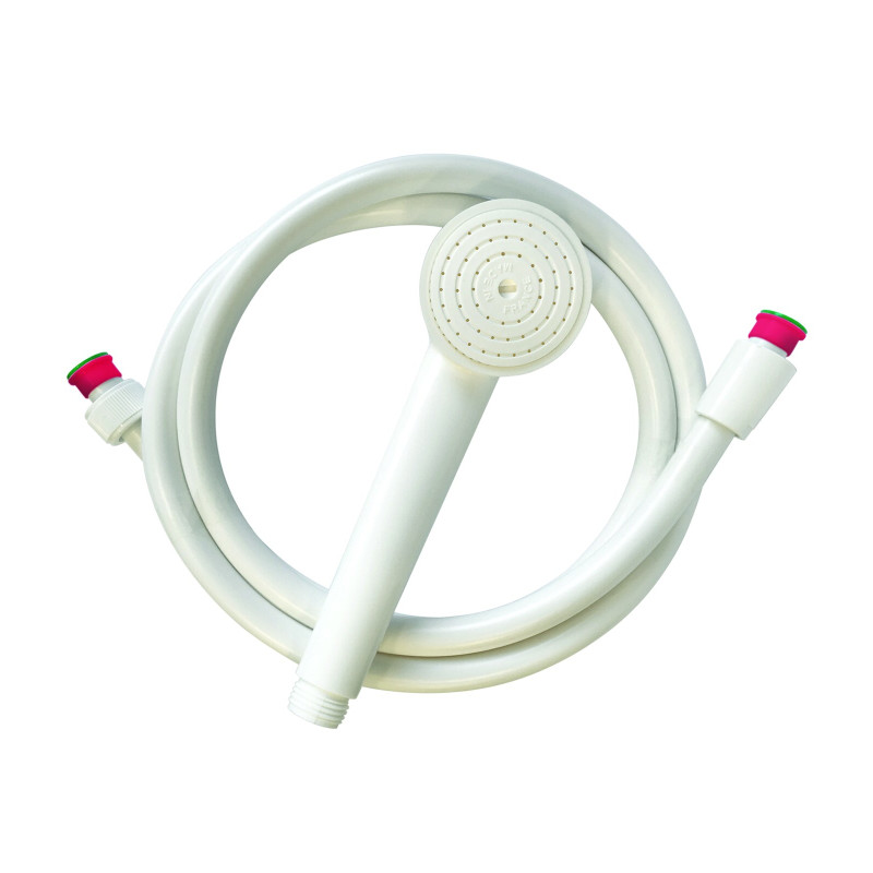Kit jetable douchette et flexible anneau rouge (x25)