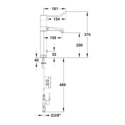 MODUL'MIX mitigeur électronique secteur h200 s150 bec fixe ou orientable (réf. 75870)