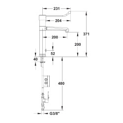 MODUL'MIX mitigeur électronique secteur h200 s200 bec fixe ou orientable (réf. 75871)