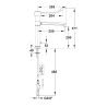 MODUL'MIX mitigeur électronique secteur h200 s250 bec fixe ou orientable (réf. 75872)