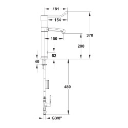 MODUL'MIX mitigeur électronique pile h150 s200 bec fixe ou orientable