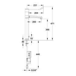 MODUL'MIX mitigeur électronique secteur h300 s200 bec fixe ou orientable (réf. 75880)