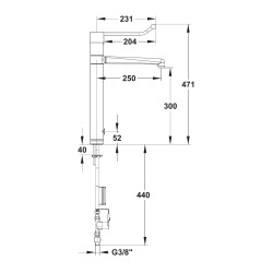 MODUL'MIX mitigeur électronique pile h300 s250 bec fixe ou orientable (réf. 75884)