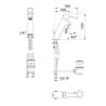 HOPTIM' - Mitigeur lavabo C3 h100 s108 mm - manette pleine - avec vidage