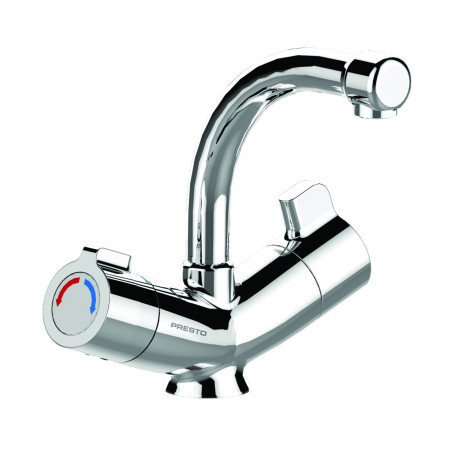 MASTERMIX mitigeur thermostatique de lavabo - Bec orientable - Manette courte