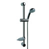 Kit douche avec barre, porte-savon, douchette 1 jet, flexible lisse 1500mm