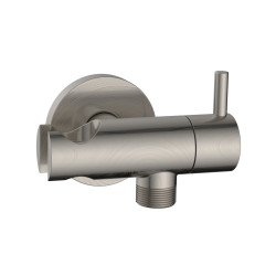 Applique murale avec robinet d'arrêt rond gris acier