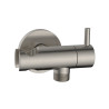 Applique murale avec robinet d'arrêt rond gris acier