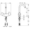 MASTERMIX mitigeur thermostatique de lavabo - Bec orient. - Manette courte ergo