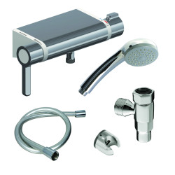 MASTERMIX Kit douche ref 75948 : douchette,support, raccord, flexible 850 mm