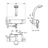 MASTERMIX Kit douche ref 75948 : douchette,support, raccord, flexible 850 mm