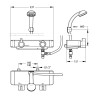 MASTERMIX Kit douche ref 75950 : douchette,support, raccord, flexible 850 mm