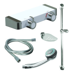 MASTERMIX Kit douche ref 75950 : douchette, barre, porte-sav, flexible 850 mm