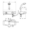 MASTERMIX Kit douche ref 75951 : douchette,support, raccord, flexible 850 mm