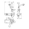 MASTERMIX Kit douche ref 75951 : douchette, barre, porte-sav, flexible 850 mm