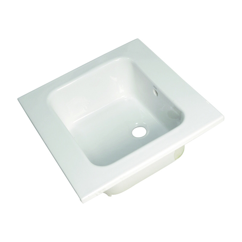 Dalle céramique 600 x 600 mm avec cuve 450 x 400 mm avec vidage